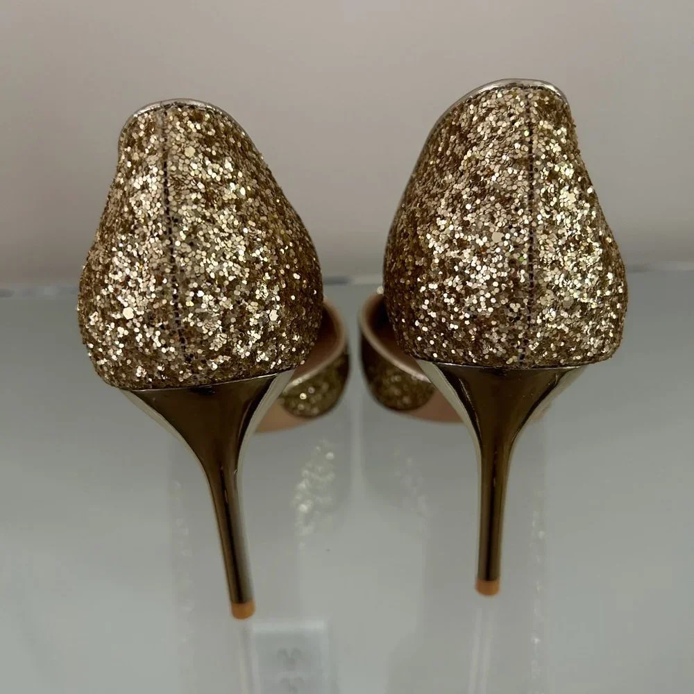 Gold Closed-Toe Pumps - Picture 6 of 8